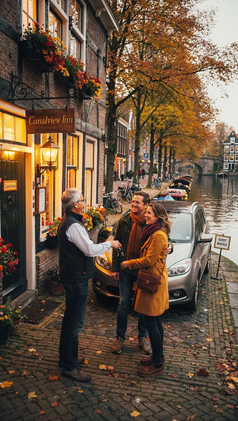 Een kaart van Nederland met locaties voor autoverhuur.